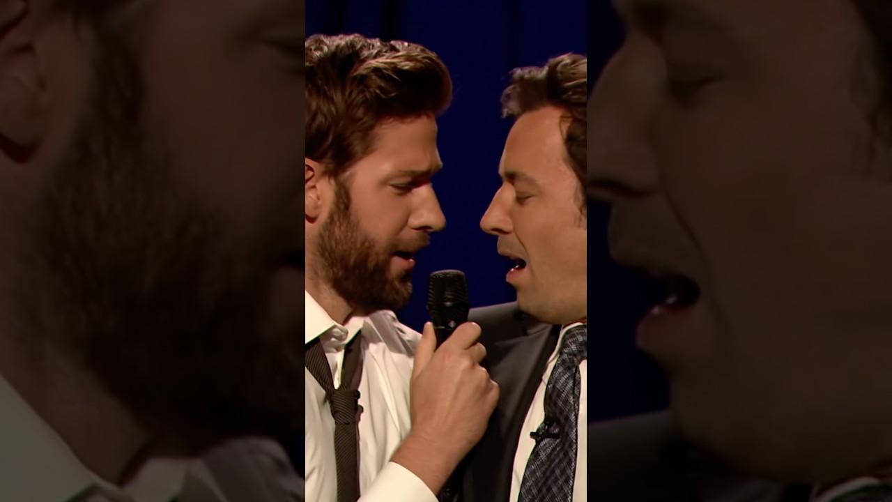 The Tonight Show (Fallon) — #JohnKrasinski and Jimmy perform #BoyzIIMen in the first-ever Lip Sync-Off! 🎤 #FallonFlashback