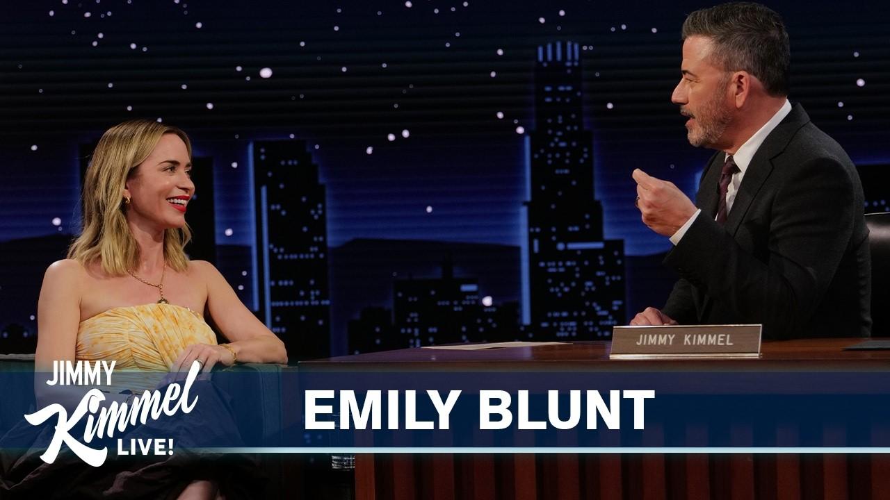 Jimmy Kimmel Live — Emily Blunt on Meryl Streep Dancing at Her Wedding & Working with Steven Spielberg on Disclosure Day